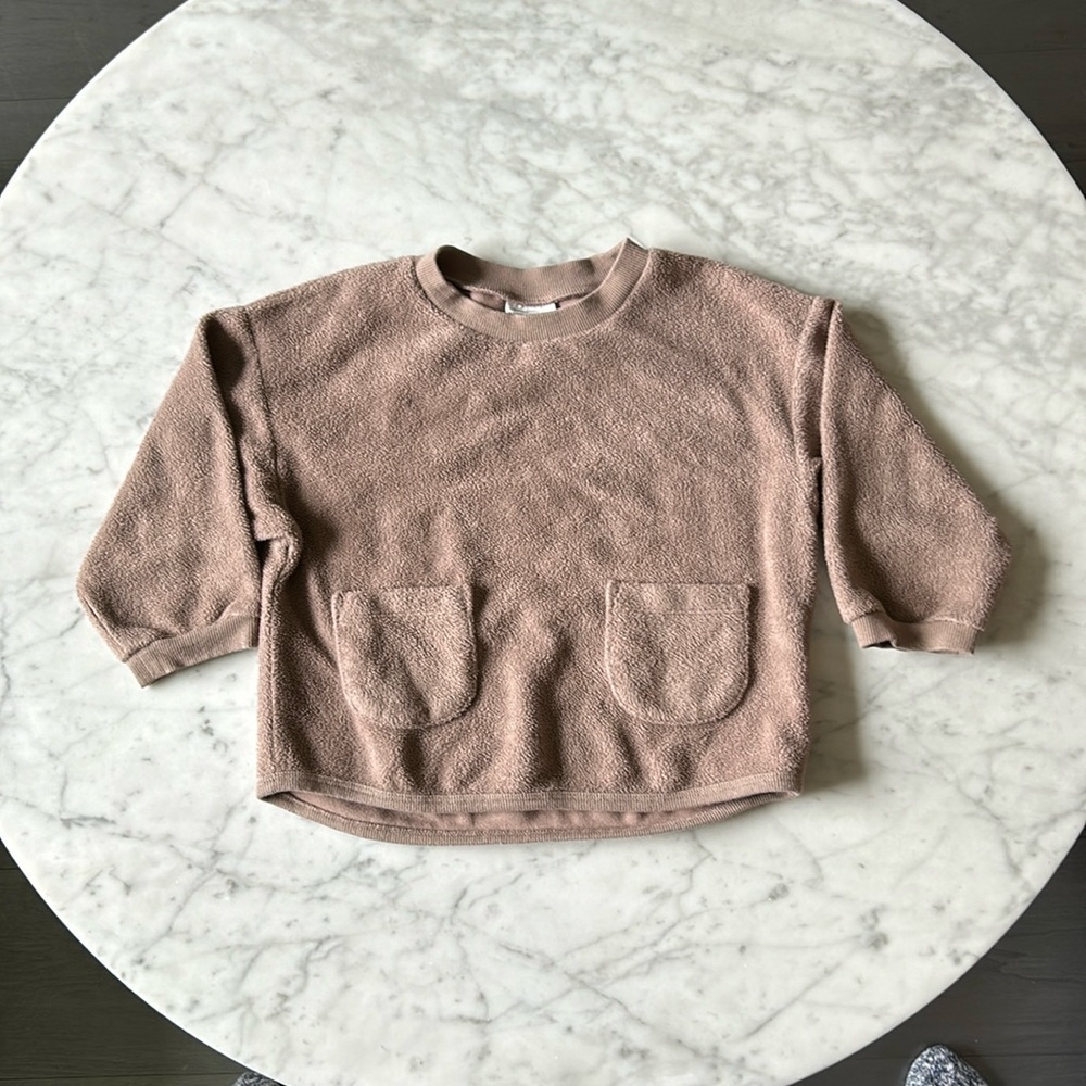 Uniqlo toddler fleece tan / brown size 18-24 months